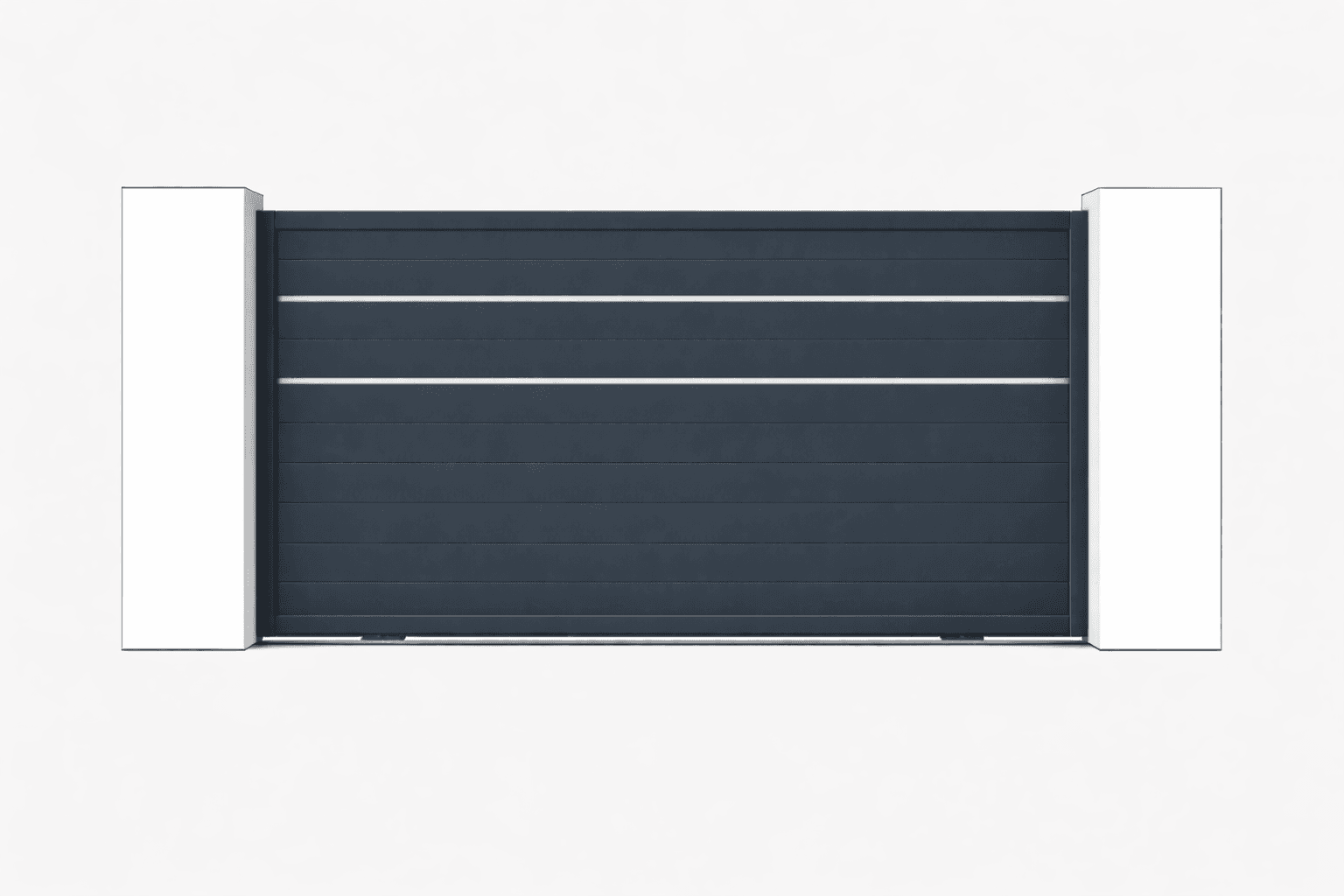 HORIZONTAL 200 GATE WITH 2 STAINLESS STEEL RAILS ON TOP