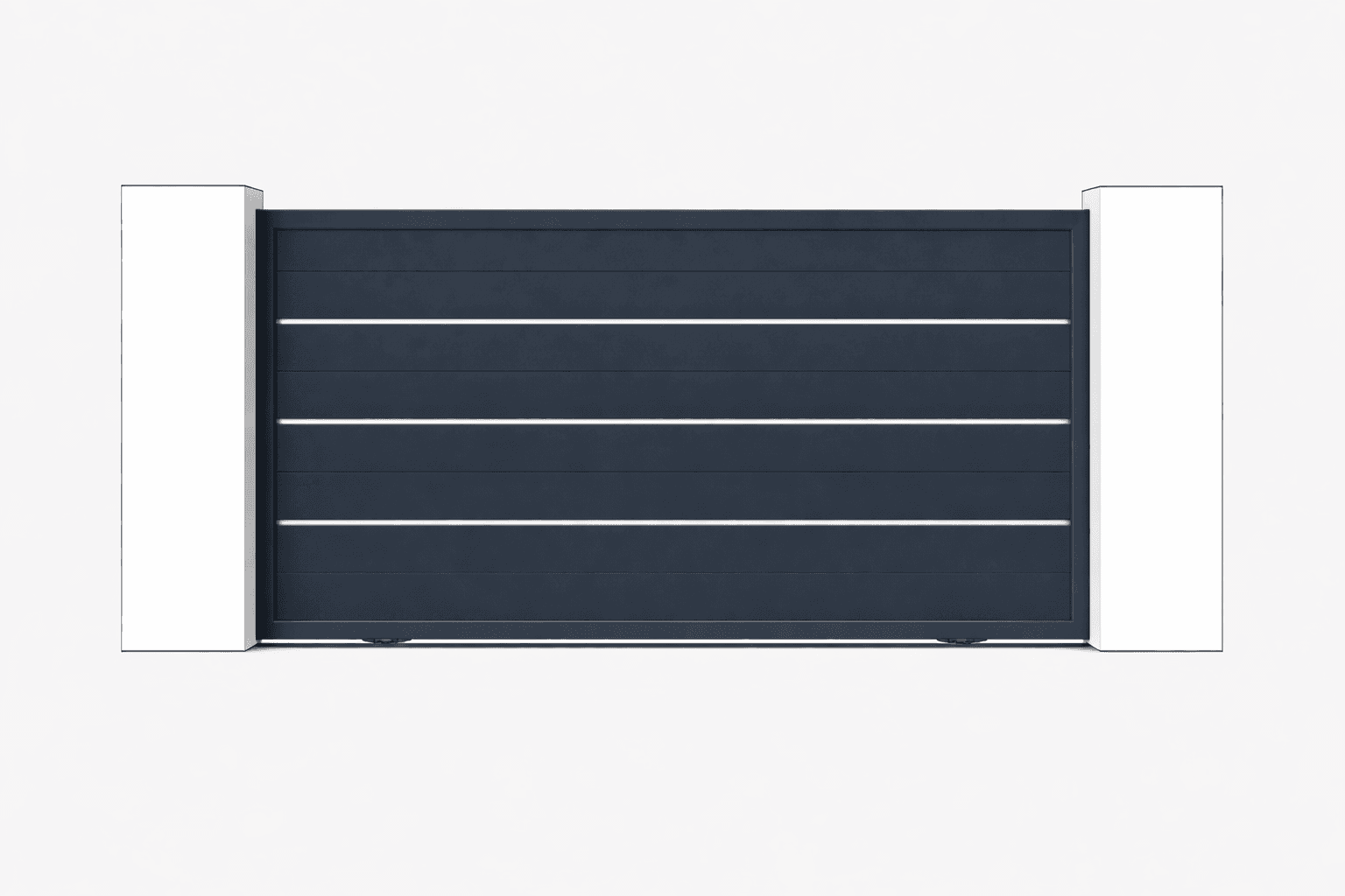 HORIZONTAL 200 GATE WITH 3 STAINLESS STEEL SLATS