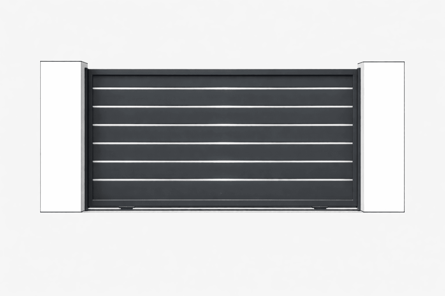 200 HORIZONTAL GATE WITH STAINLESS STEEL SLATS